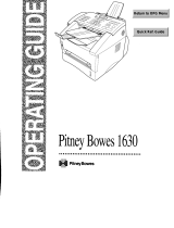 Pitney Bowes 1630 User manual