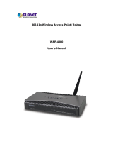 Planet 802.11g Wireless Access Point / Bridge WAP-4000 User manual