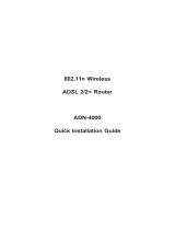 Planet 802.11n Wireless ADSL 2/2+ Router ADN-4000 User manual