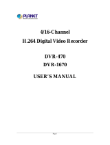Planet Technology DVR-470 User manual