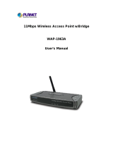 Planet Wireless Access Point w/Bridge WAP-1963A User manual