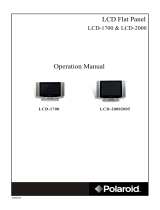 Polaroid LCD 1700 - Flat Panel LCD TV User manual