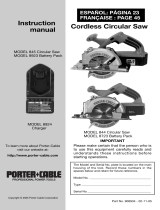 Porter-Cable 844 User manual