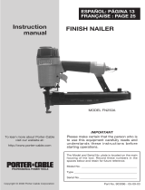 Porter-Cable FN250A User manual