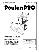 Poulan Pro PP291EPS30 User manual