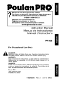 Poulan PP325 User manual