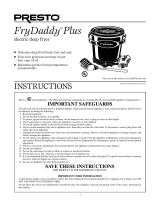 Presto FryDaddy Plus 5425 User manual