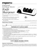 Presto Electric Knife Sharpener User manual