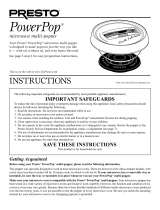 Presto PowerPop User manual