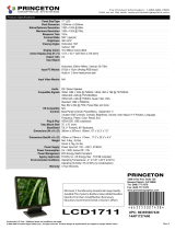 Princeton LCD1711 User manual