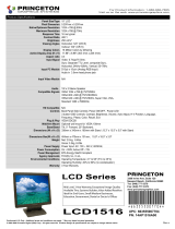 Princeton LCD1516 User manual