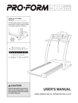 ProForm 985CD PFTL98583 User manual