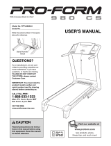 Pro-Form 980CS PFTL99908.0 User manual