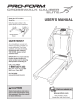 Pro-Form Crosswalk Caliber Elite User manual