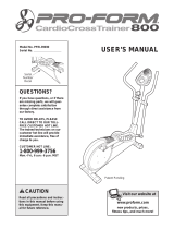ProForm Cardio CrossTrainer 800 User manual