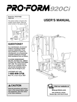 ProForm 920Ci User manual