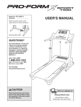 ProForm Sport 1100 PFTL49507.1 User manual