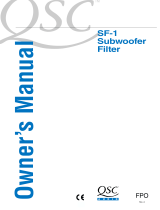 QSC Speaker SUBWOOFER FILTER User manual