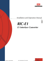 RAD Data comm RIC-E1 User manual