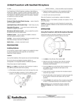 Radio Shack 10-Watt Powerhorn with Handheld Microphone User manual