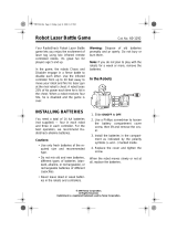 Radio Shack ROBOT LAZER BATTLE GAME 60-1192 User manual