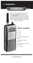 Radio Shack Scanner 20-164 User manual
