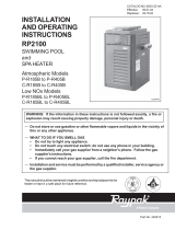 Raypak RP2100 User manual