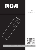 RCA Lyra M1001GBUS User manual