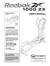 Reebok 1000 ZX elliptical exerciser RBEL9906.1 User manual