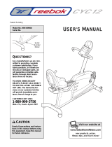 Reebok Fitness CYC12 RBEX39010 User manual