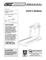 Reebok Rbx 545s Treadmill User manual