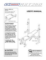 Reebok weight bench RBBE14210 User manual