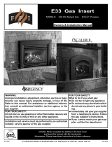 Regency Fireplace Products Energy E33 User manual