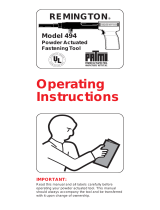 Remington Power Tools 494 User manual