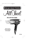 Remington D-3510at User manual