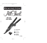 Remington S-1009at User manual