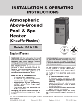Rheem Above Ground Heaters 156 Operating instructions