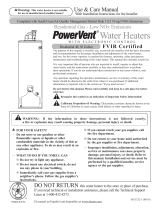 Rheem PowerVent Commercial Gas Water Heater User manual