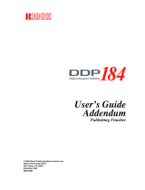 Ricoh DDP 184 User manual