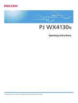Ricoh PJ WX4130 User manual