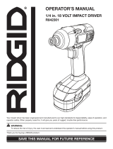 RIDGID R842301 User manual