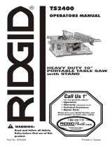 RIDGID TS2400 User manual