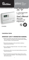 Robertshaw C9600 User manual