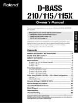 Roland D-Bass 115X User manual
