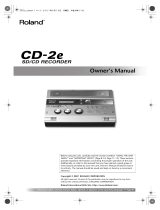 Roland Recorder CD-2e User manual