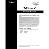 Roland V-GUITAR VGA-7 User manual