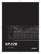 Roland VP-770 User manual