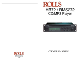 Rolls HR72 User manual
