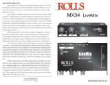 Rolls MX34 User manual