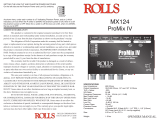 Rolls MX 124 User manual